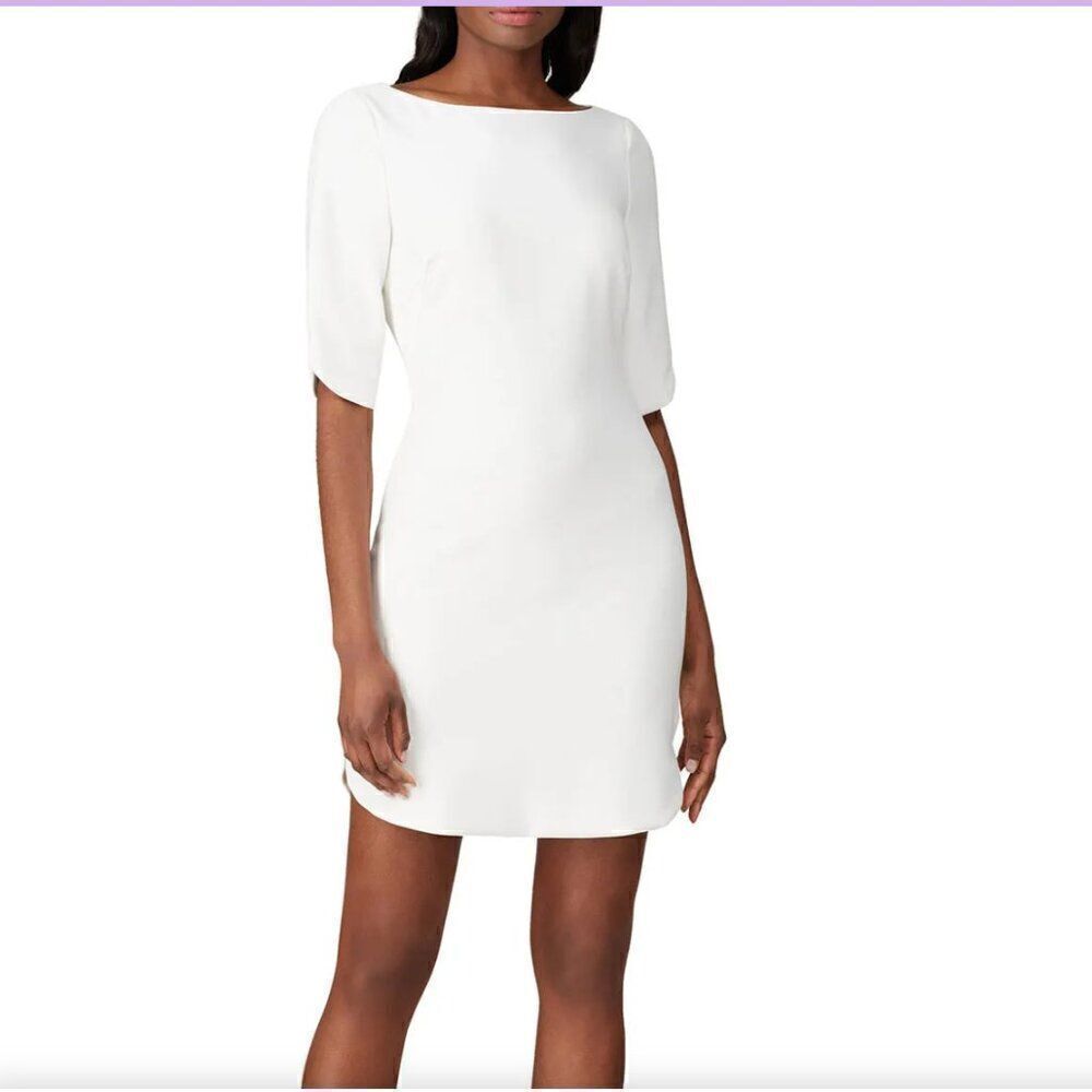 Black Halo Molly Mini Dress white sheath Size 6